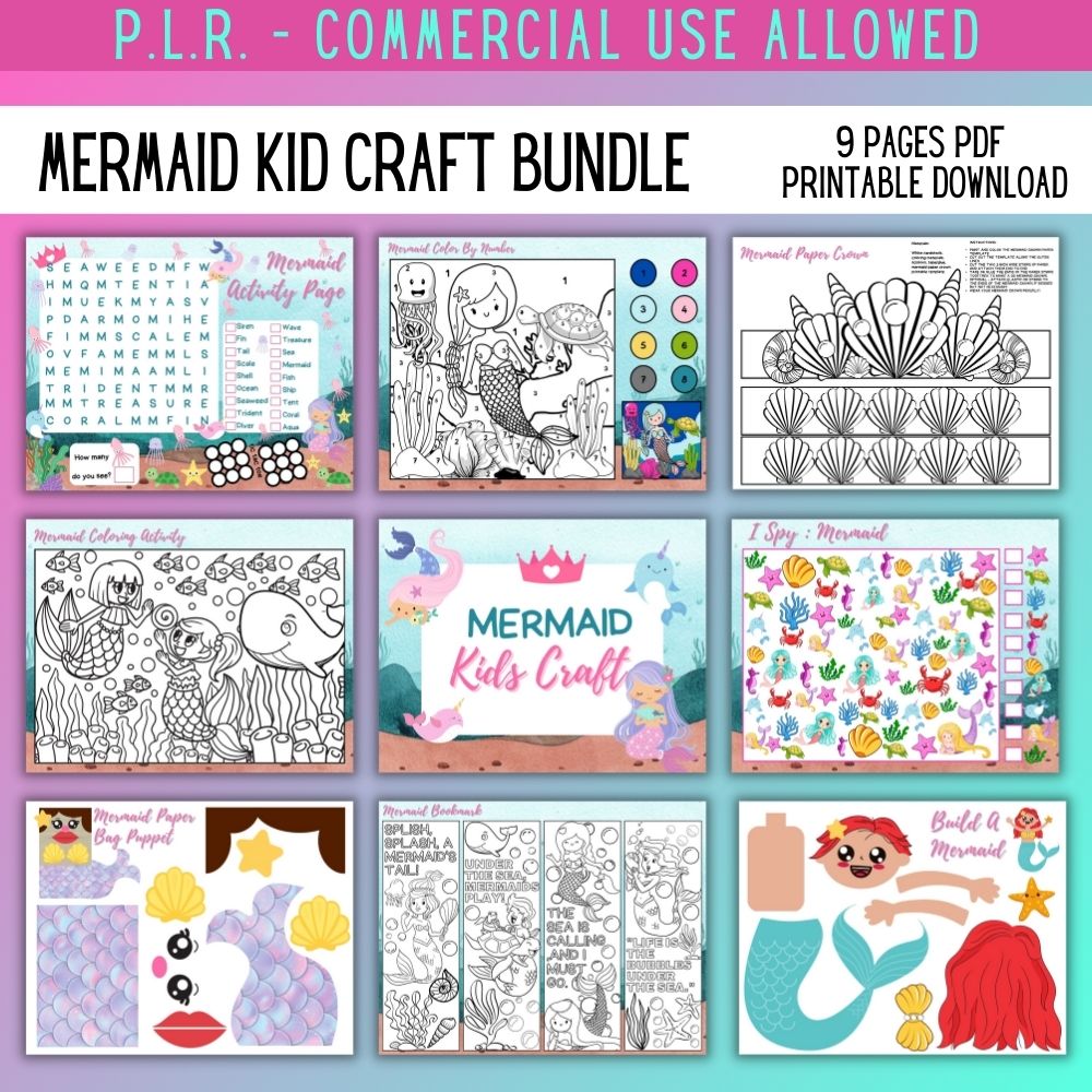 PLR Unicorn Kids Craft Bundle – plr-printables-store