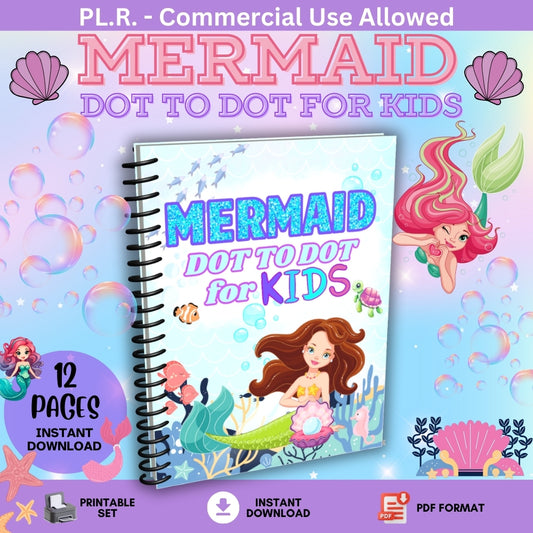 PLR Mermaid Dot to Dot for Kids
