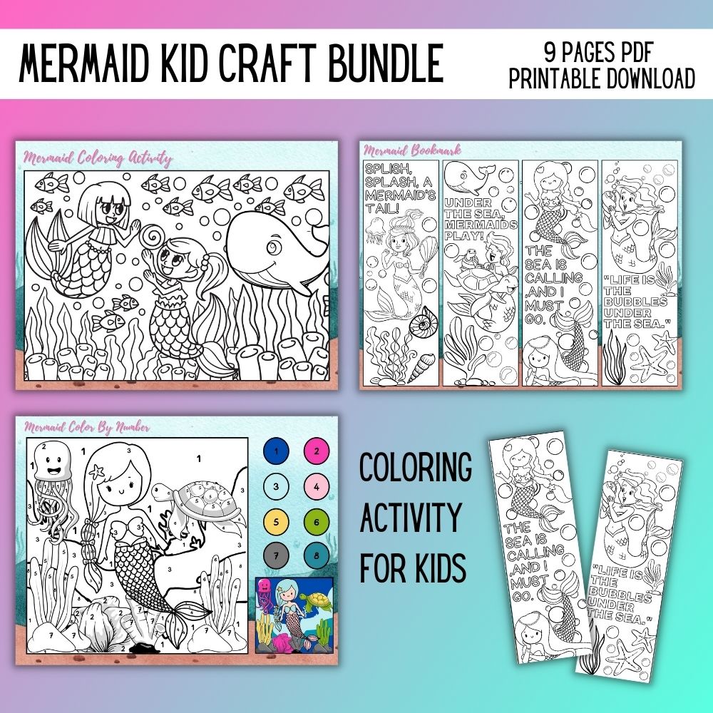 PLR Mermaid Kids Craft Bundle