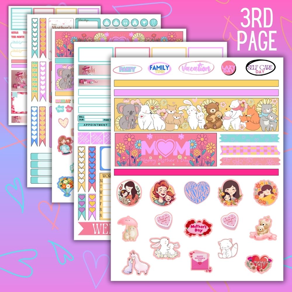 PLR Mothers Day Planner Stickers