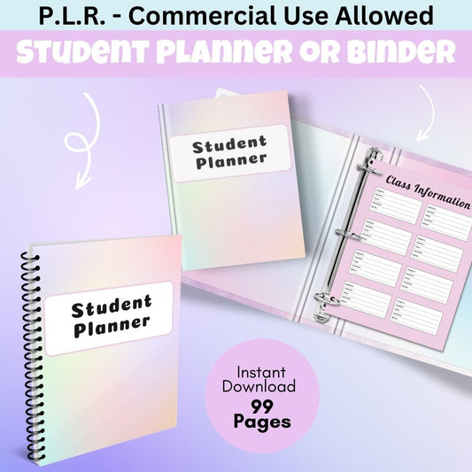 PLR Multicolor Student Planner