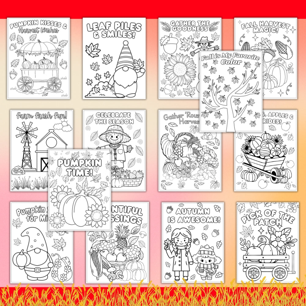 PLR Harvest Coloring Pages