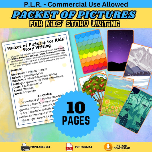 PLR Packet of Pictures for Kids' Story Writing