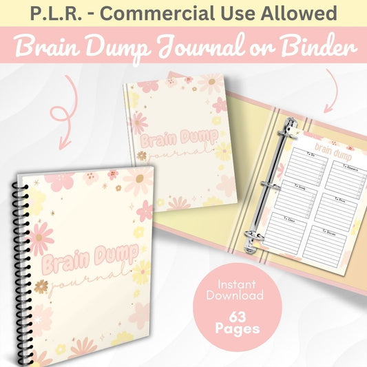 PLR Pastel Brain Dump Journal