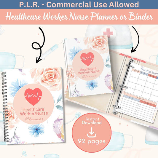 PLR Peach Healthcare Worker/Nurse Planner