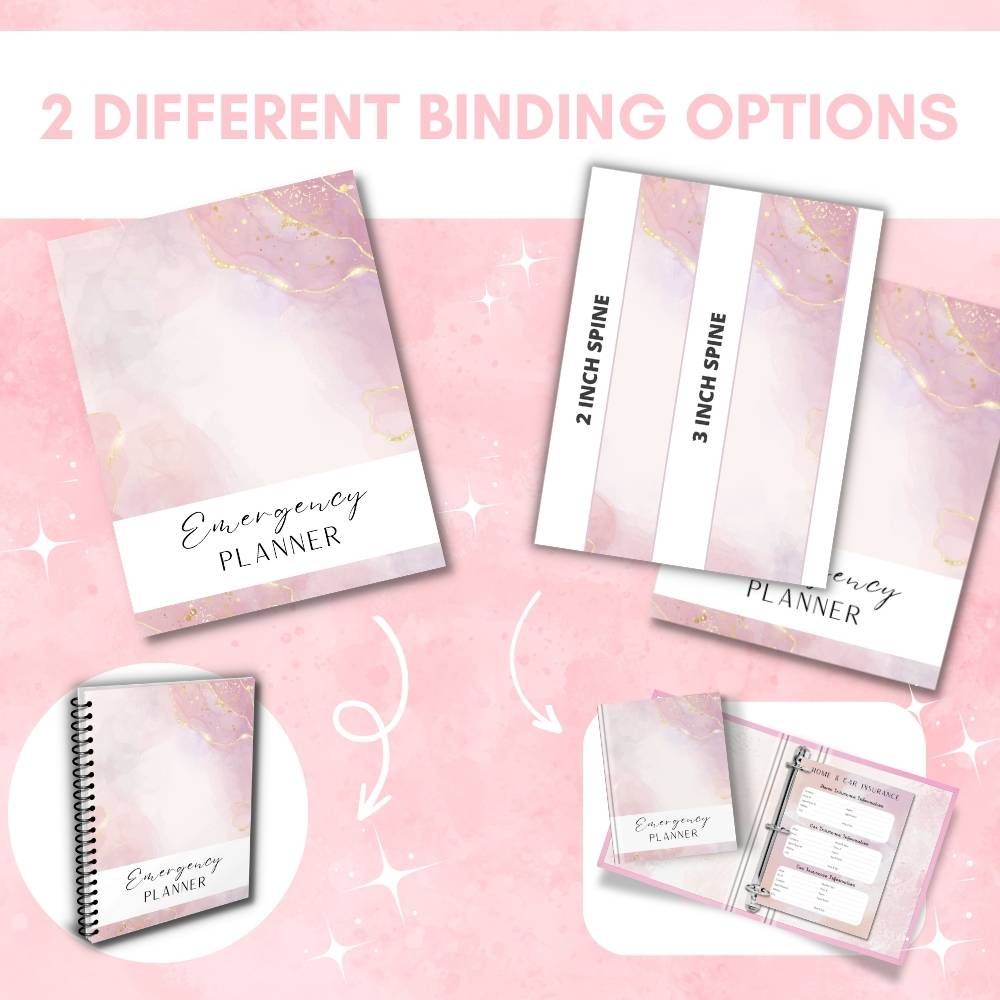 PLR Pink Emergency Planner
