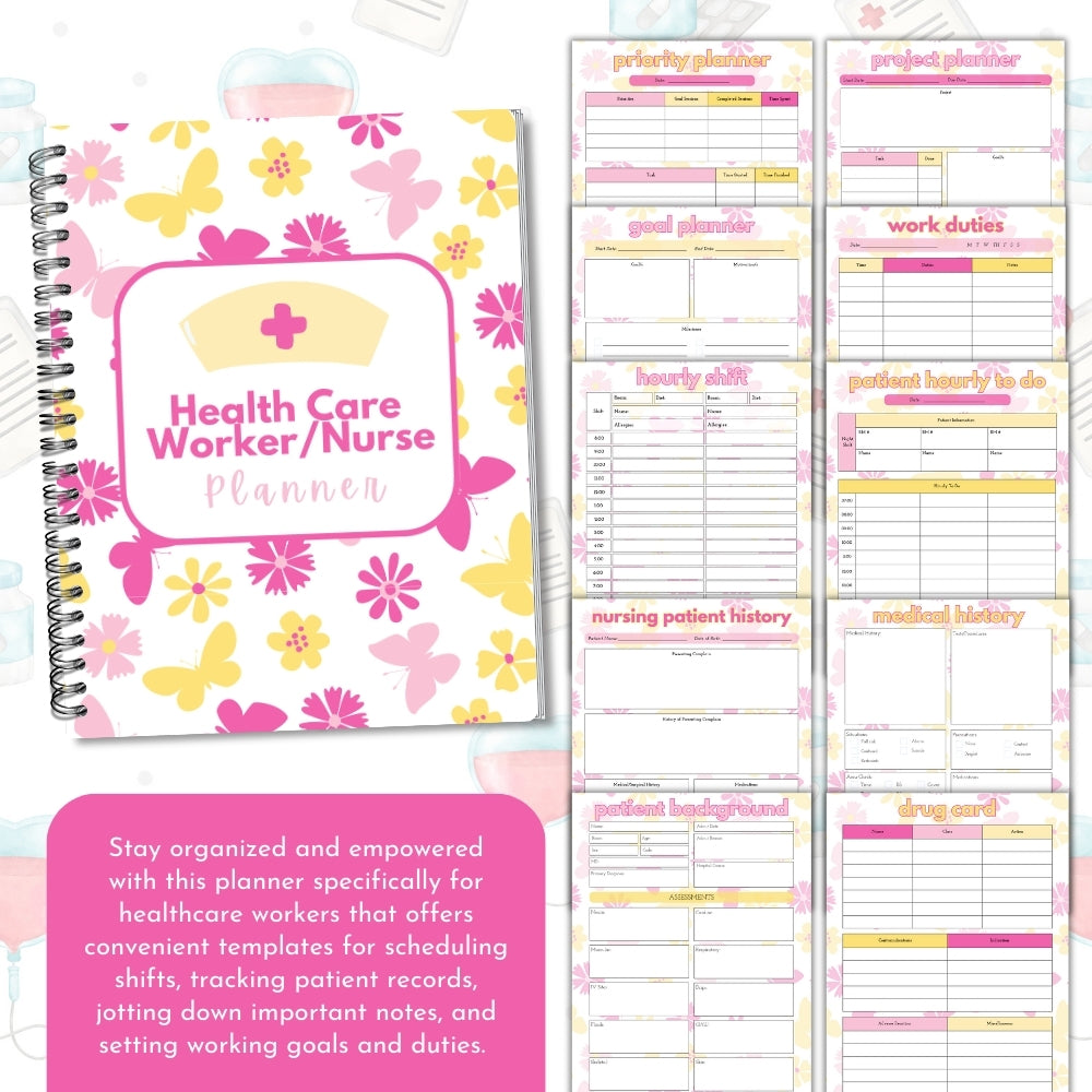 PLR Pink Healthcare Worker/Nurse Planner