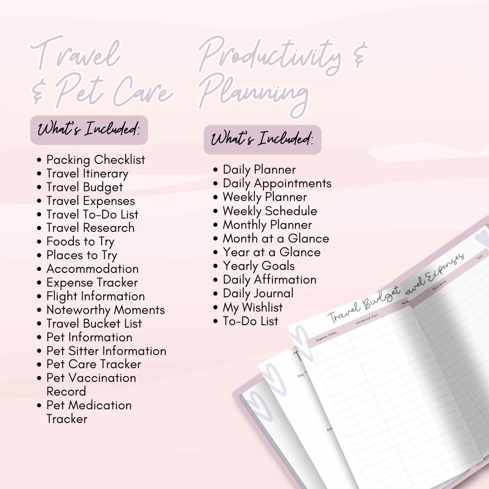 PLR Pink ADHD Planner