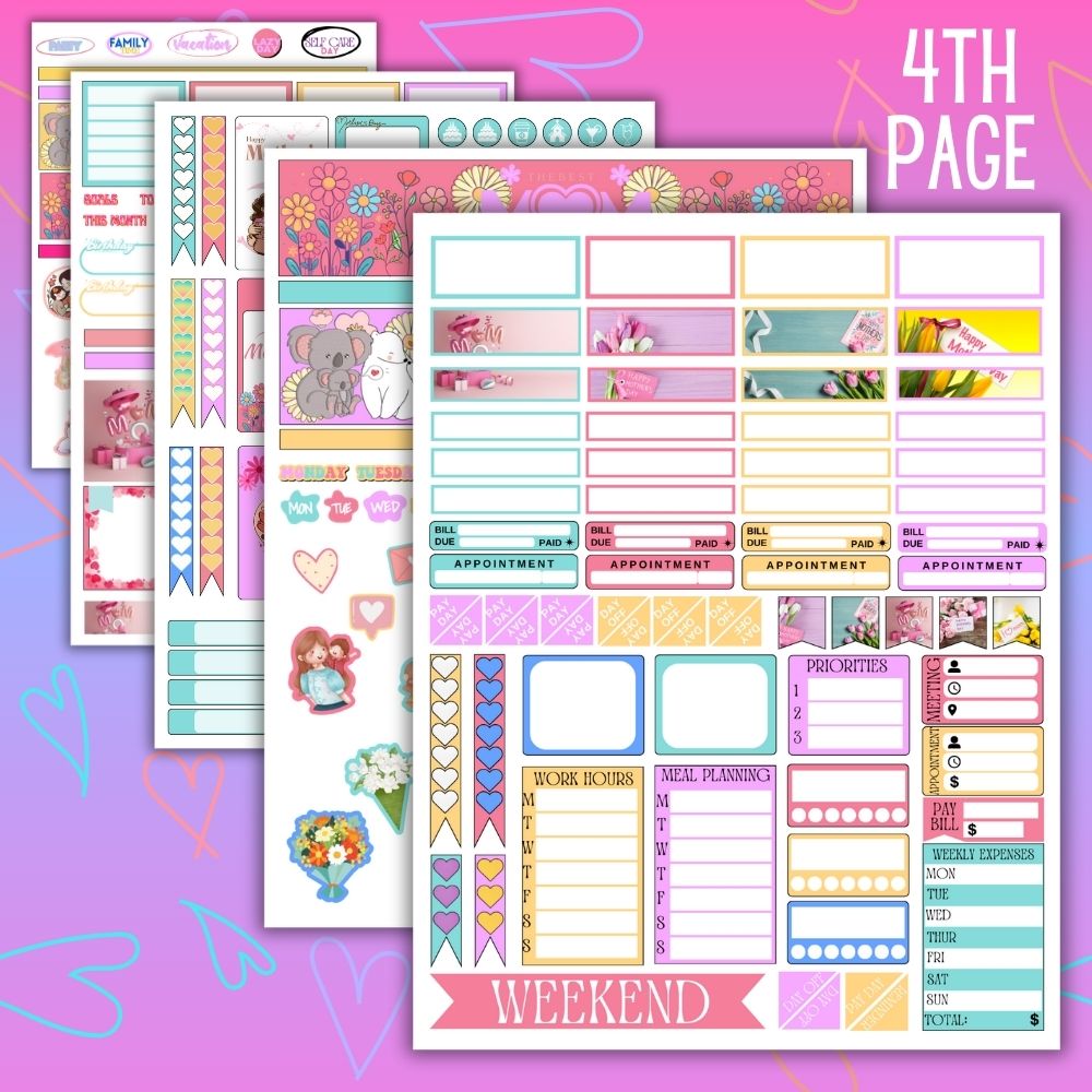 PLR Mothers Day Planner Stickers