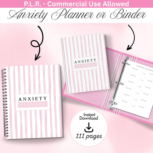 PLR Printable Anxiety Planner