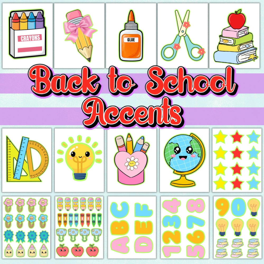 PLR Printable Back to School Bulletin Board Set