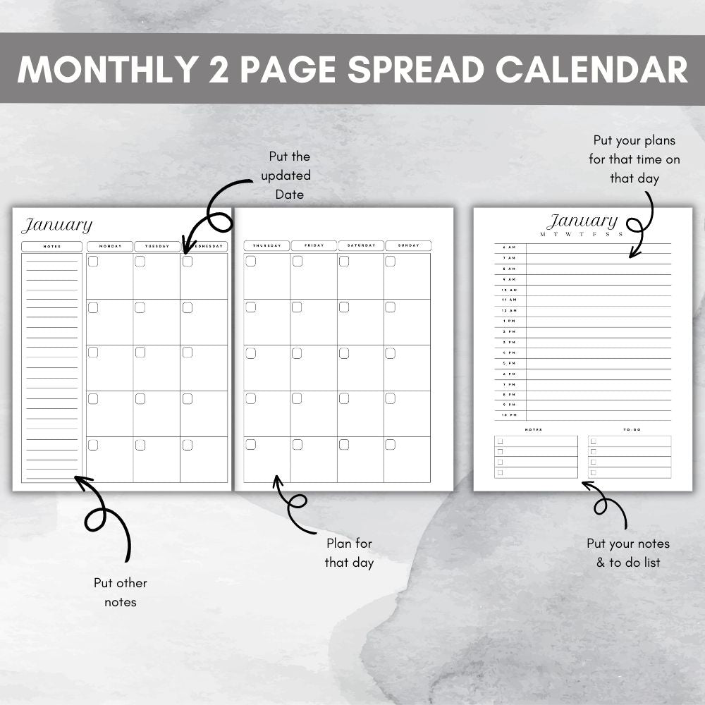 PLR Black & White Emergency Planner