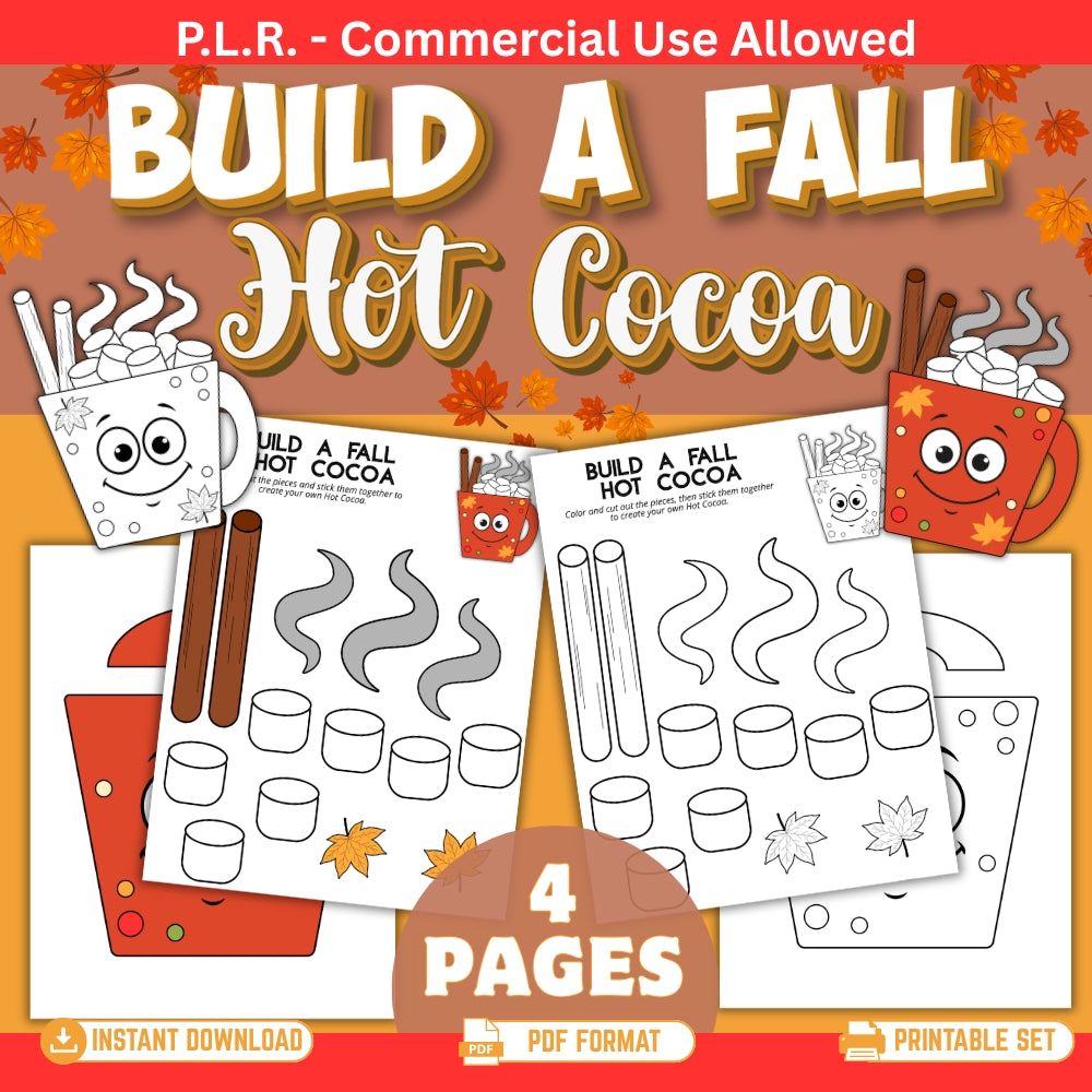 PLR Printable Build a Fall Hot Cocoa