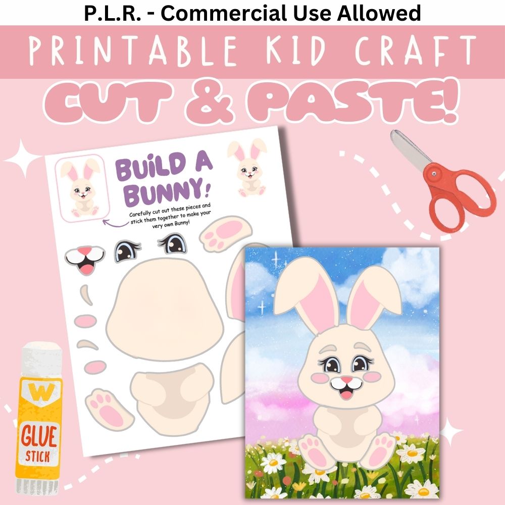 PLR Build a Bunny Printable Kid Craft