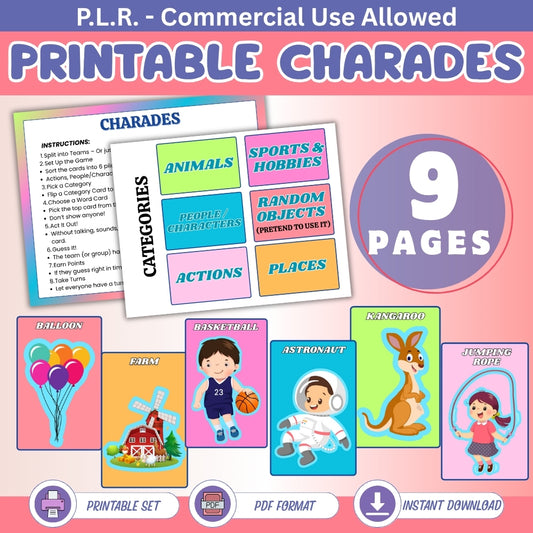 PLR Printable Charades