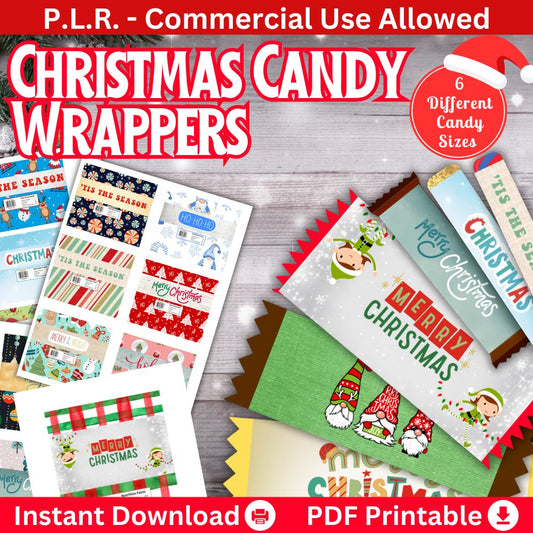 PLR Christmas Candy Wrappers