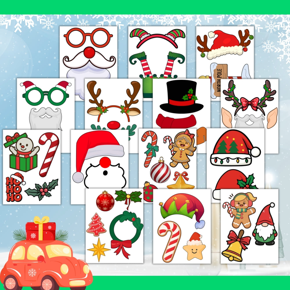 PLR Christmas Photo Booth Set