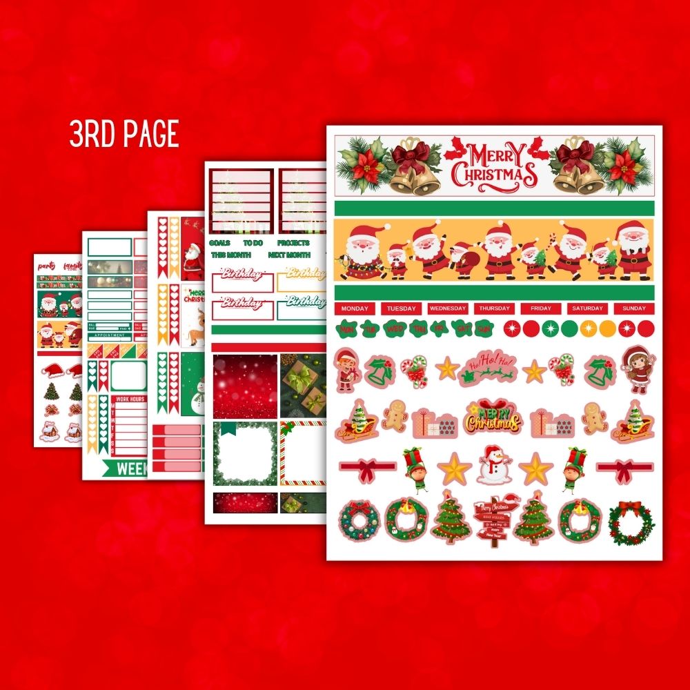 PLR Christmas Planner Stickers