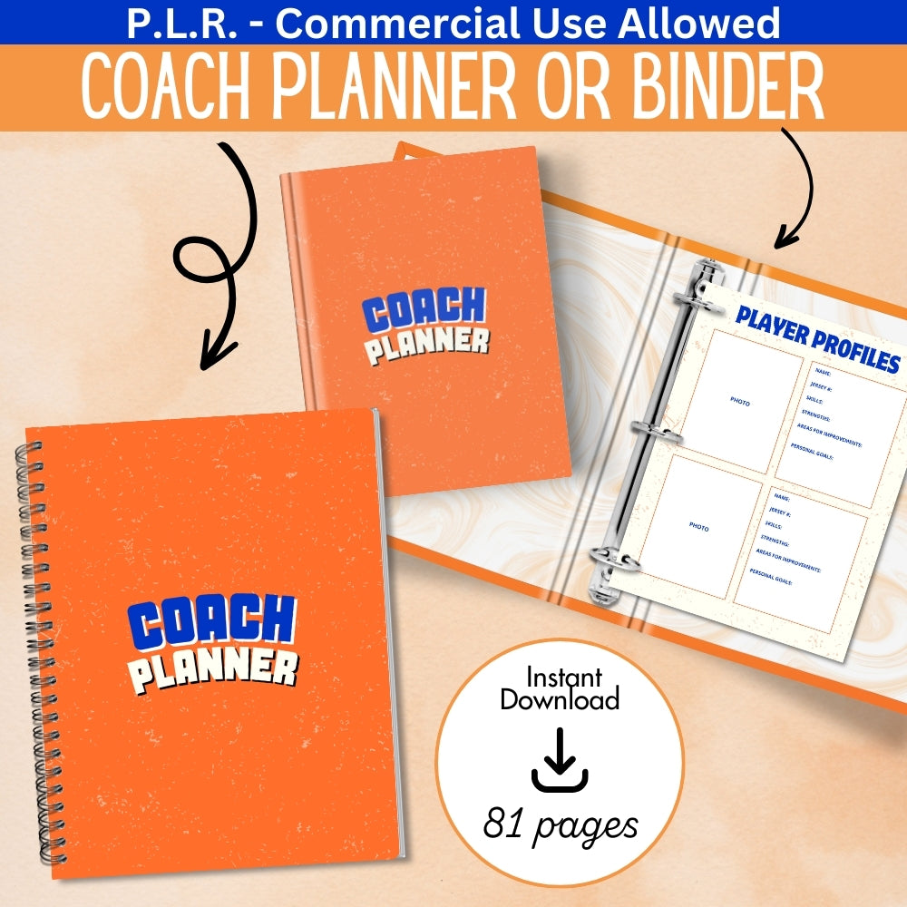 PLR Coach Planner or Binder Printable