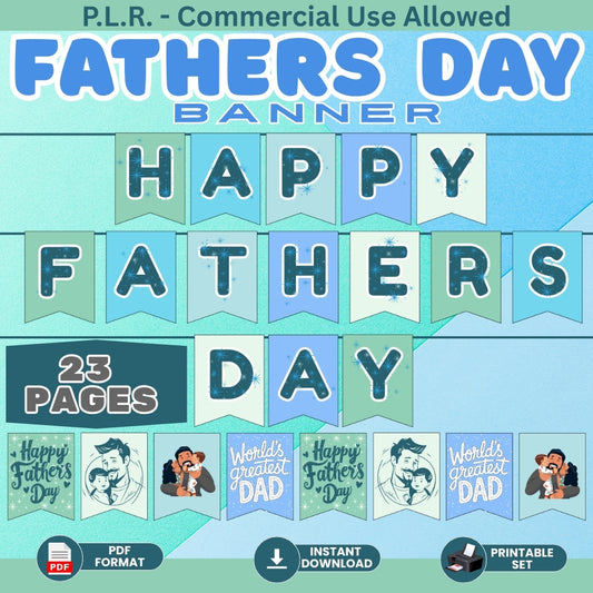 PLR Printable Happy Fathers Day Banner