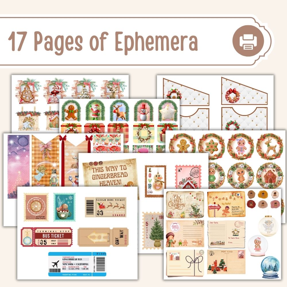 PLR Gingerbread Junk Journal