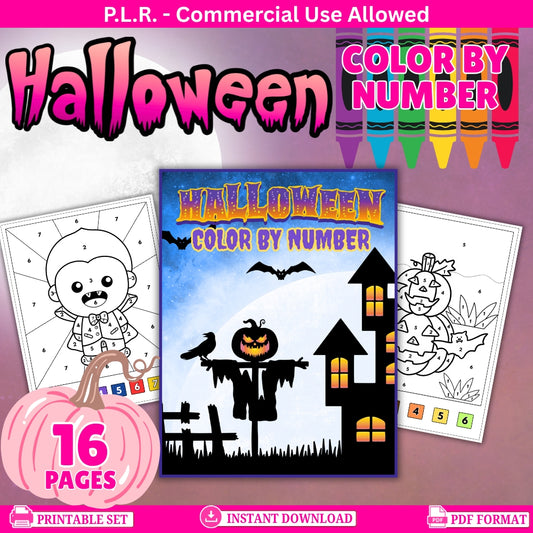 PLR Halloween Color by Number