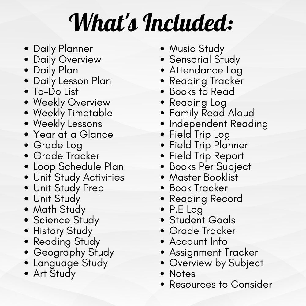 PLR Homeschool Planner