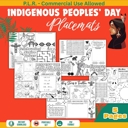 PLR Indigenous People Day Placemats