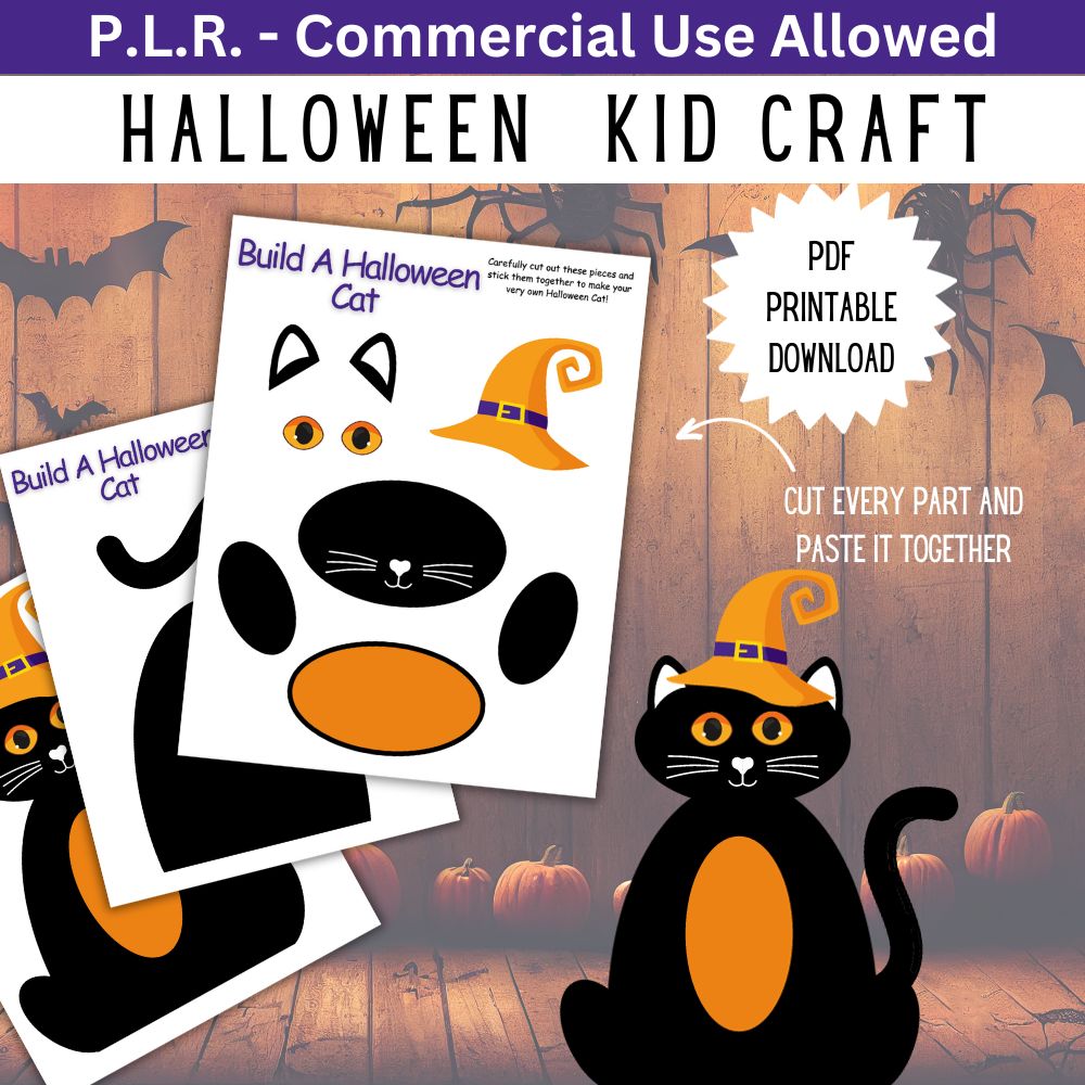 PLR Build a Halloween Cat