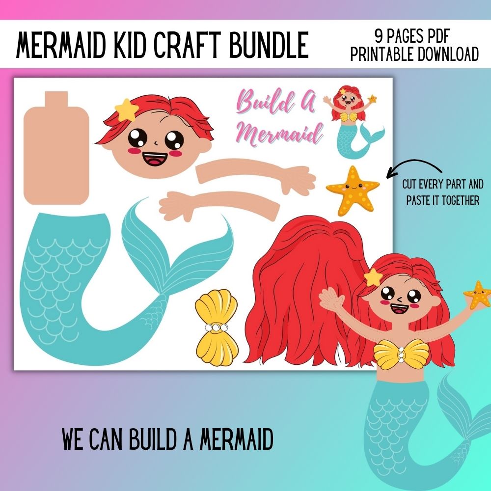 PLR Mermaid Kids Craft Bundle