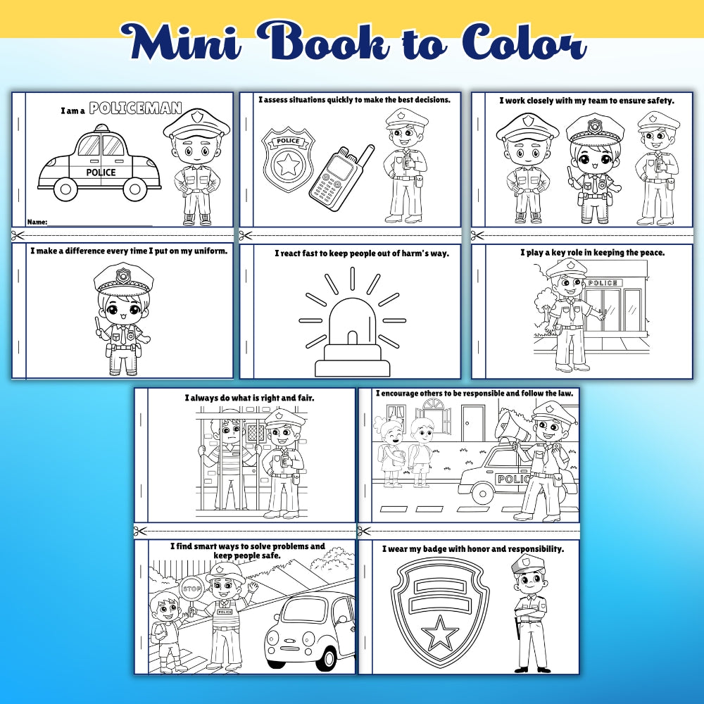 PLR Kids Police Themed Activity Pack