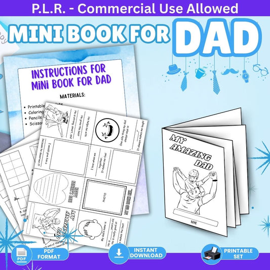 PLR Printable Mini Book for Dad