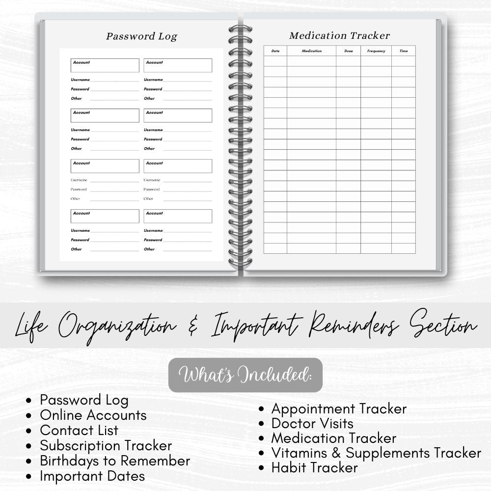 PLR Black and White Mom to Be + Busy Mom Planner