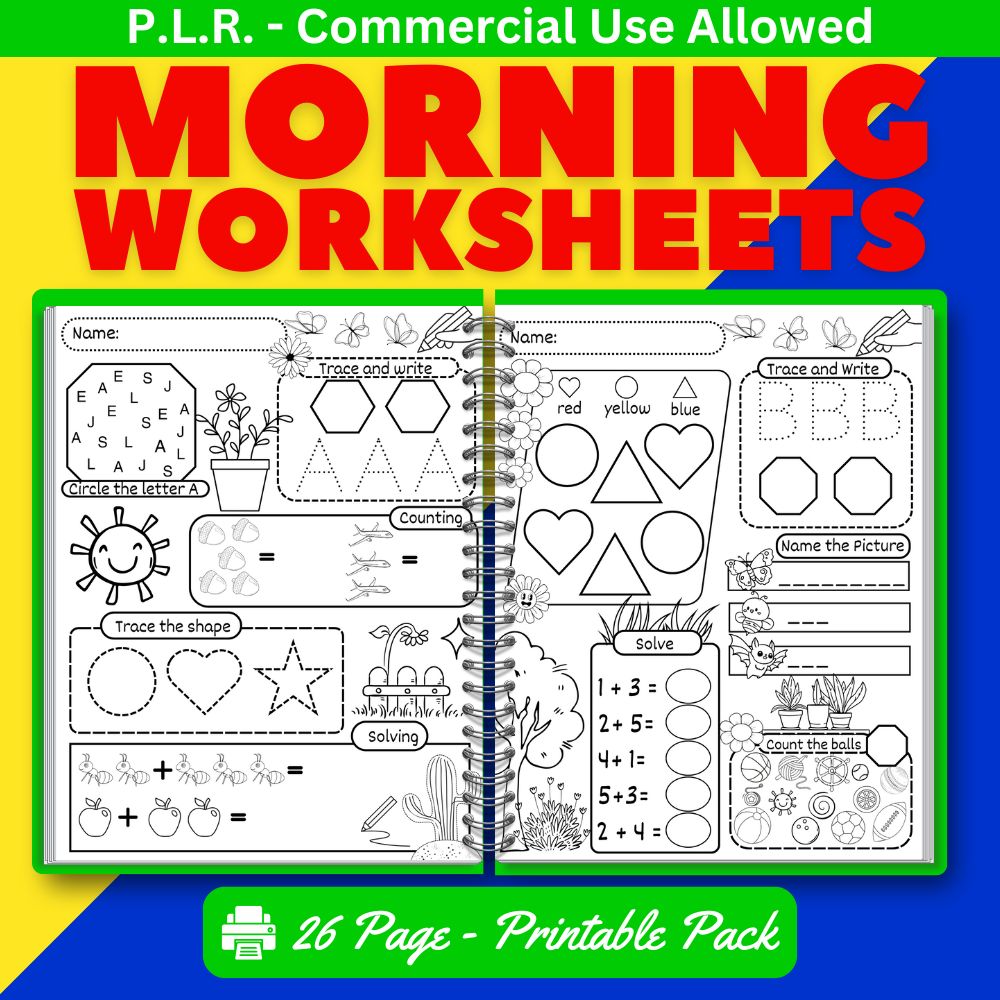 PLR Printable Morning Worksheets