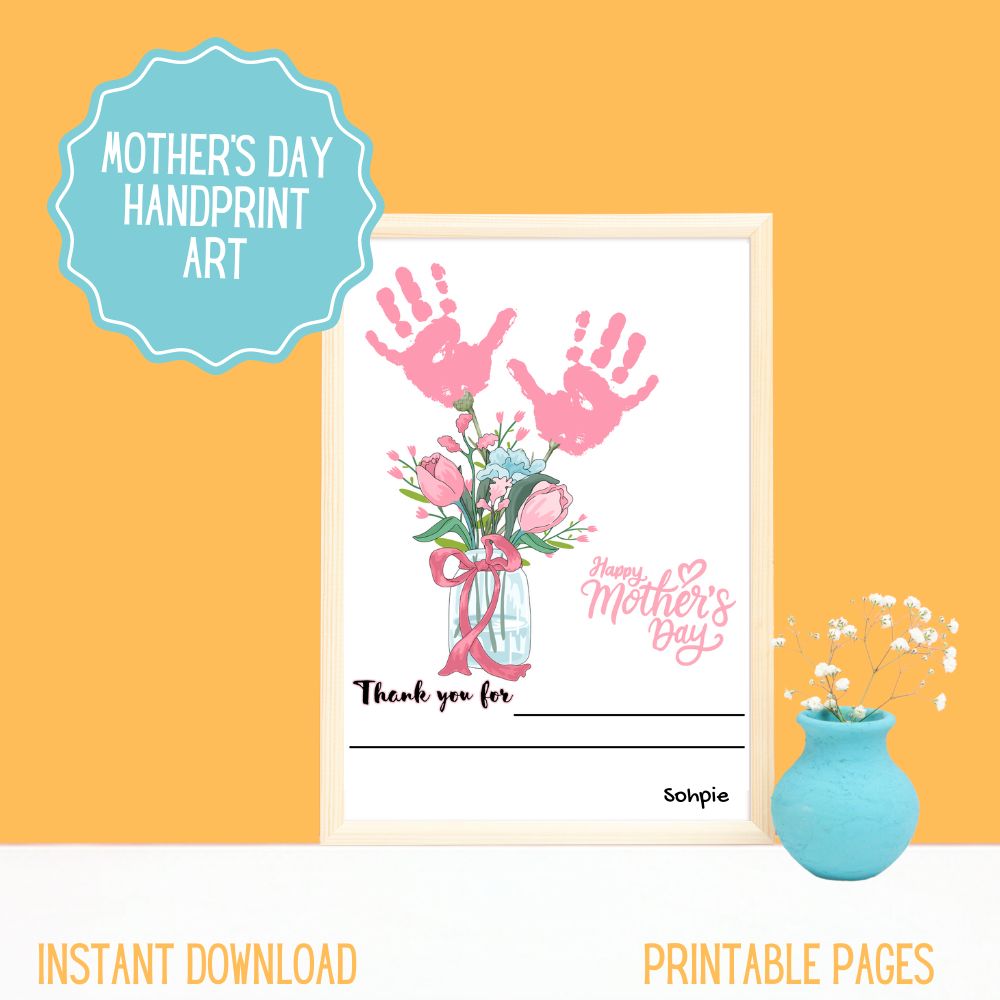 PLR Mother's Day Handprint Art