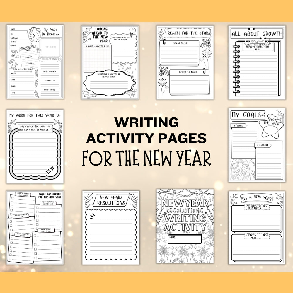 PLR New Year Resolutions Writing Activity