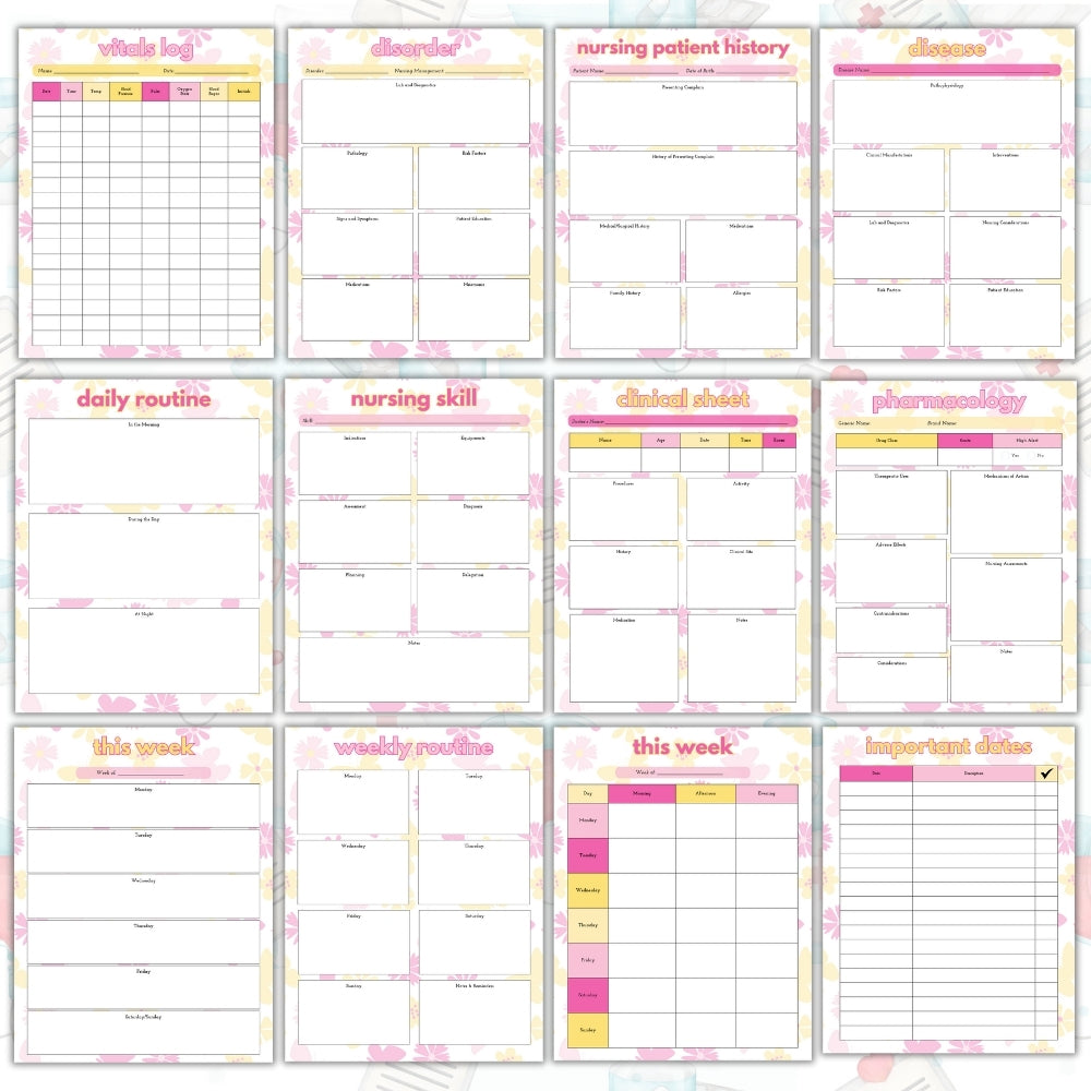 PLR Pink Healthcare Worker/Nurse Planner