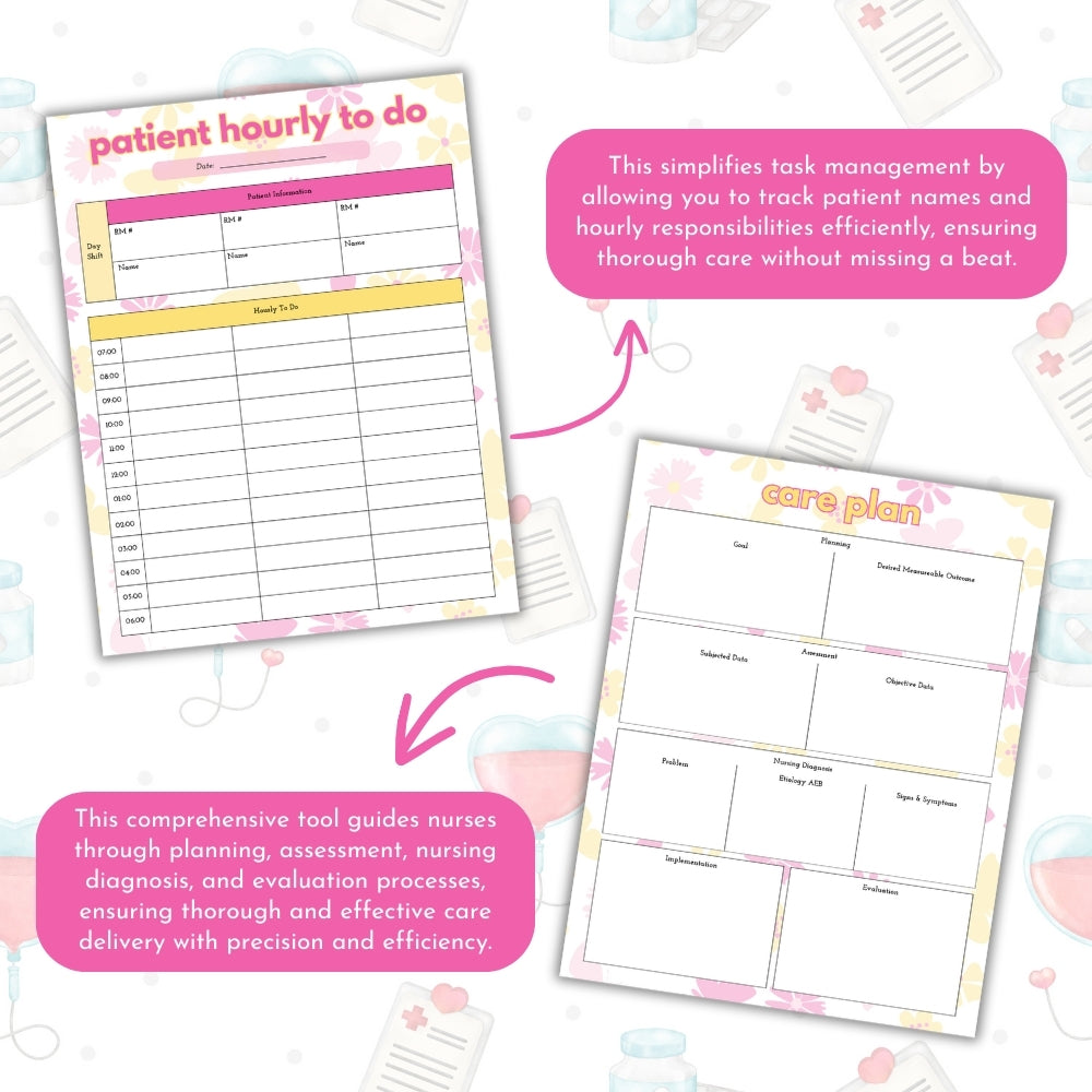 PLR Pink Healthcare Worker/Nurse Planner