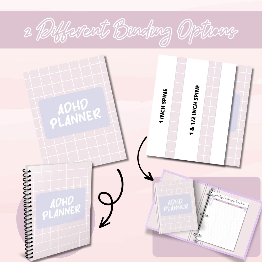 PLR Pink ADHD Planner