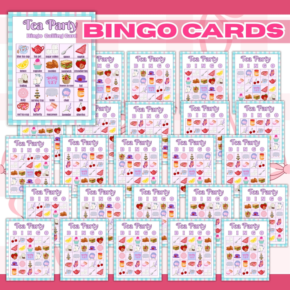 PLR Printable Tea Party Birthday Party Bundle