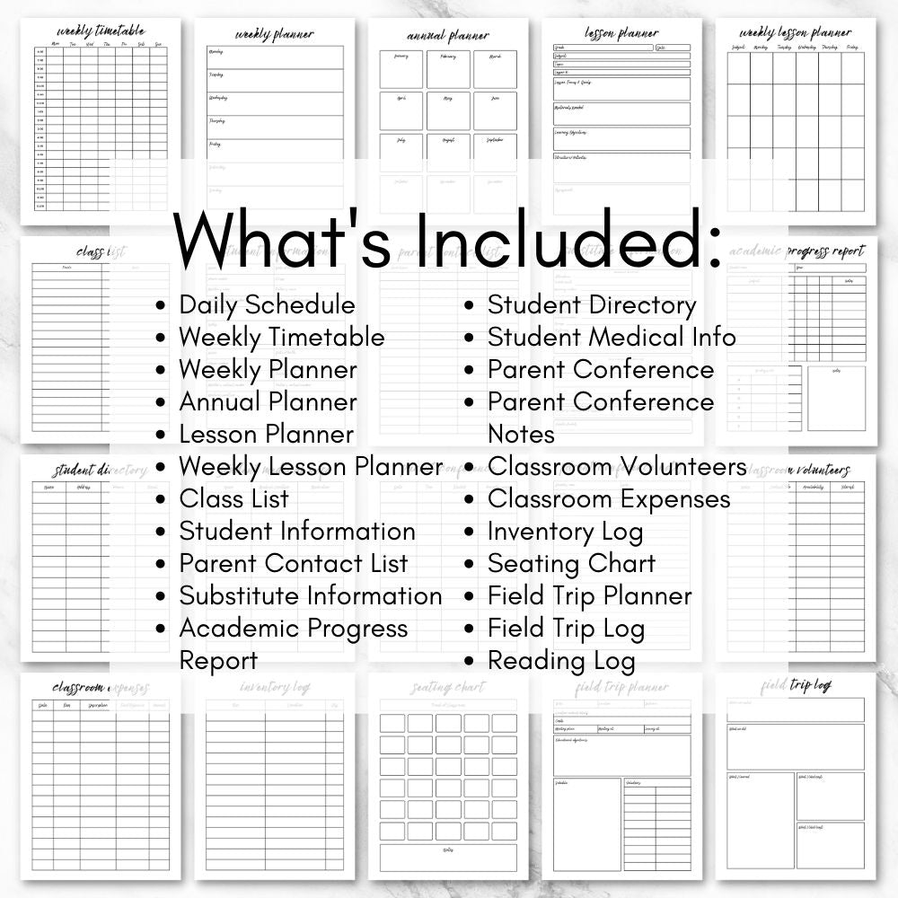 PLR Teacher Planner - Plain Design