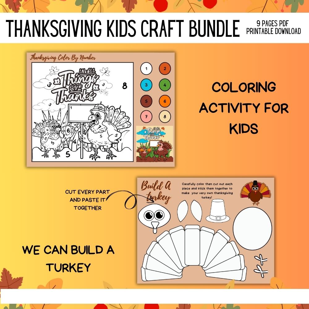 PLR Thanksgiving Kid Craft Bundle