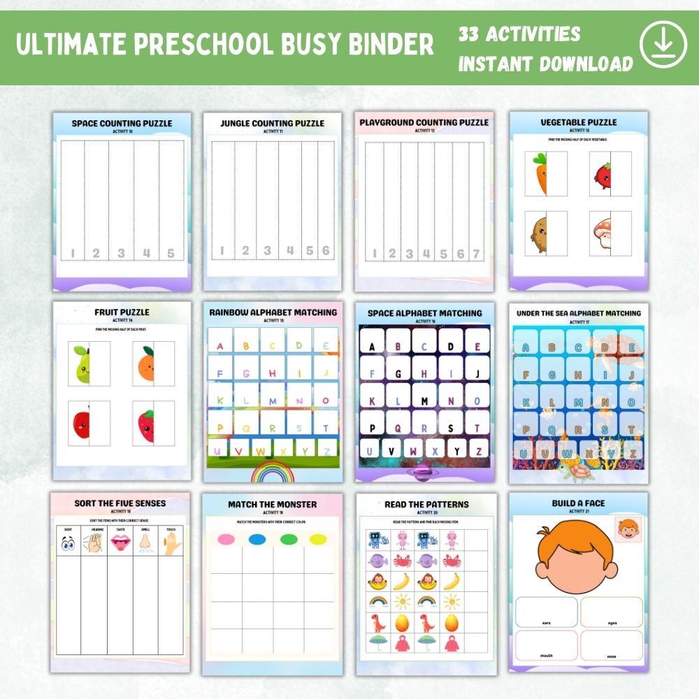 PLR Ultimate Preschool Busy Binder