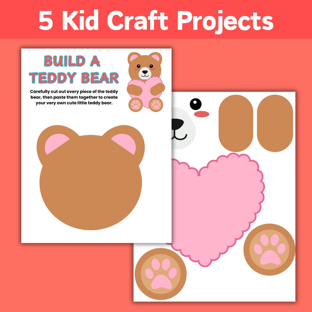 PLR Valentine Themed "Build a" Kid Craft Bundle
