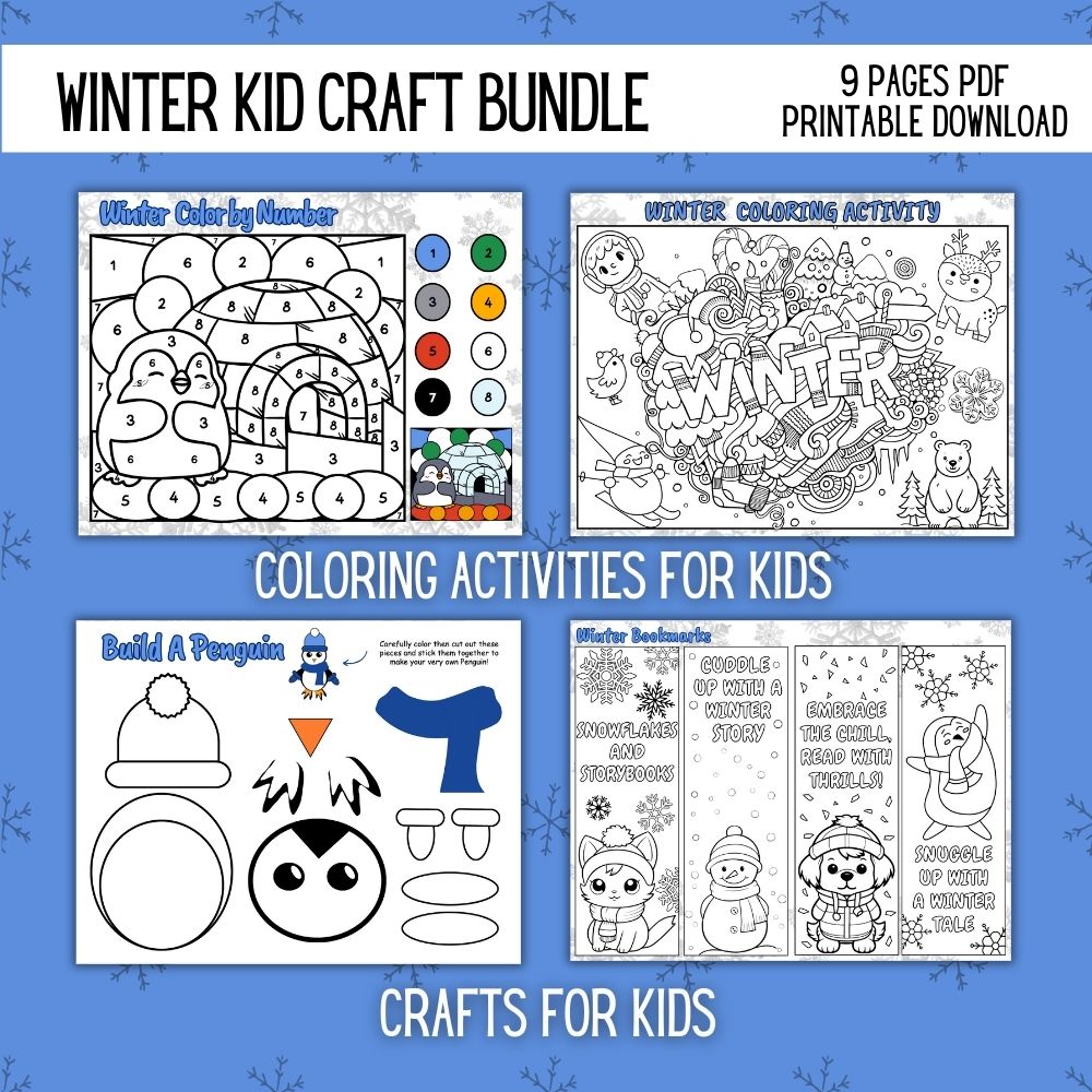 PLR Winter Kid Craft Bundle