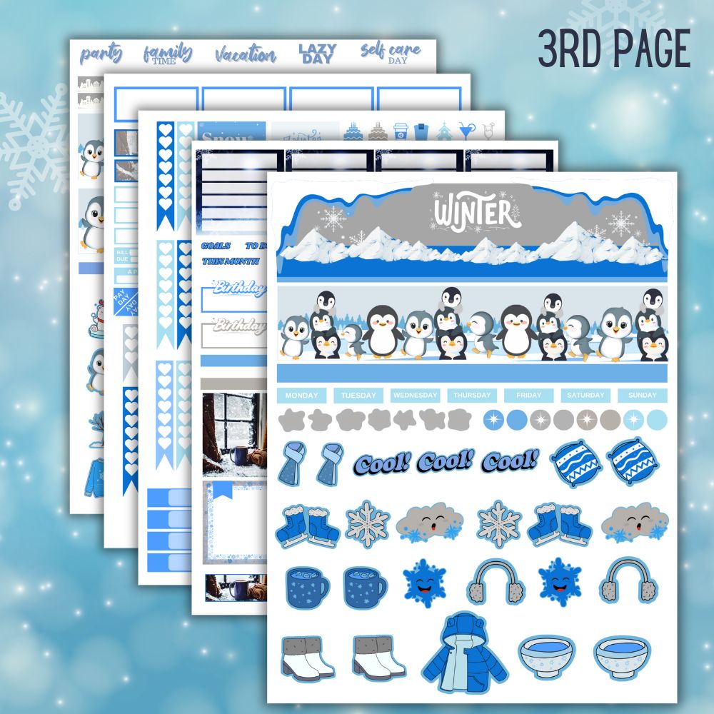 PLR Winter Planner Stickers