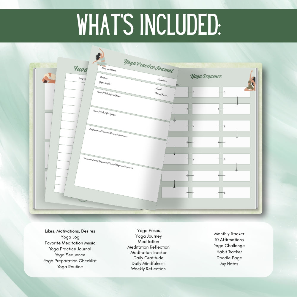 PLR Printable Yoga Journal/Planner