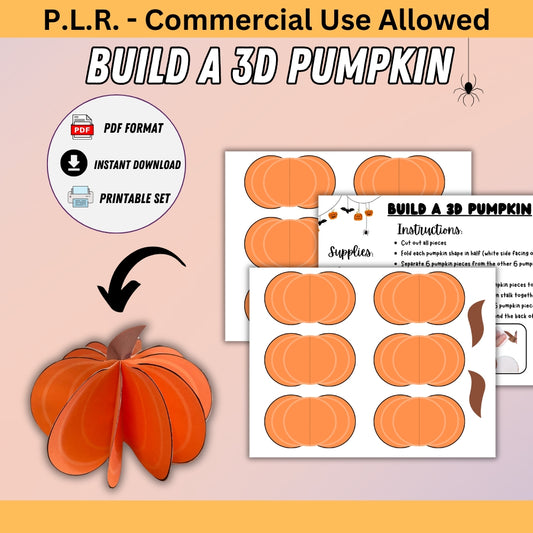 PLR Build a 3D Pumpkin