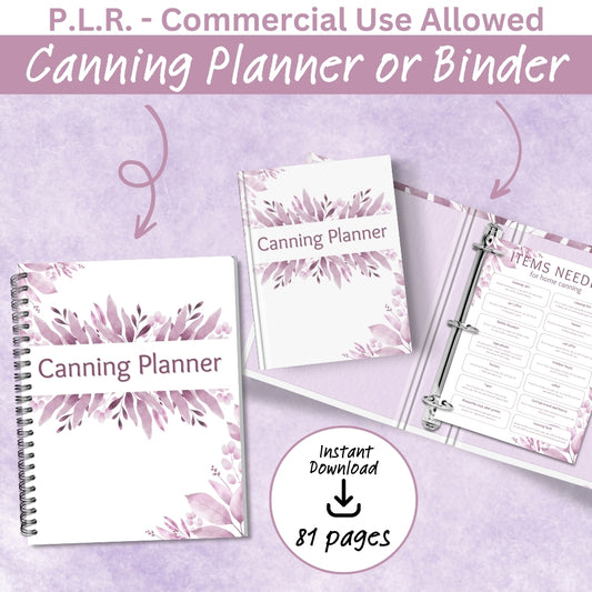 PLR Purple Canning Planner