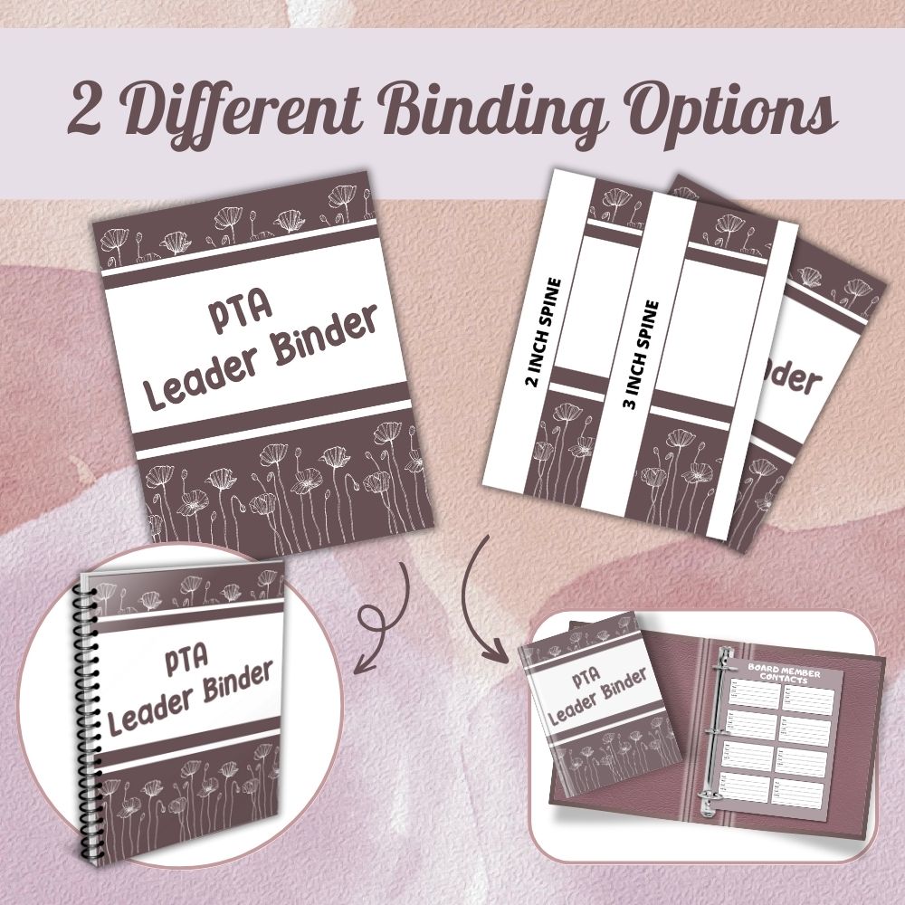 PLR PTA Leader Planner in Rosy Brown